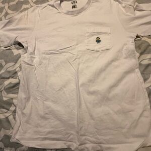 Uniqlo White Tee with Pocket Graphic